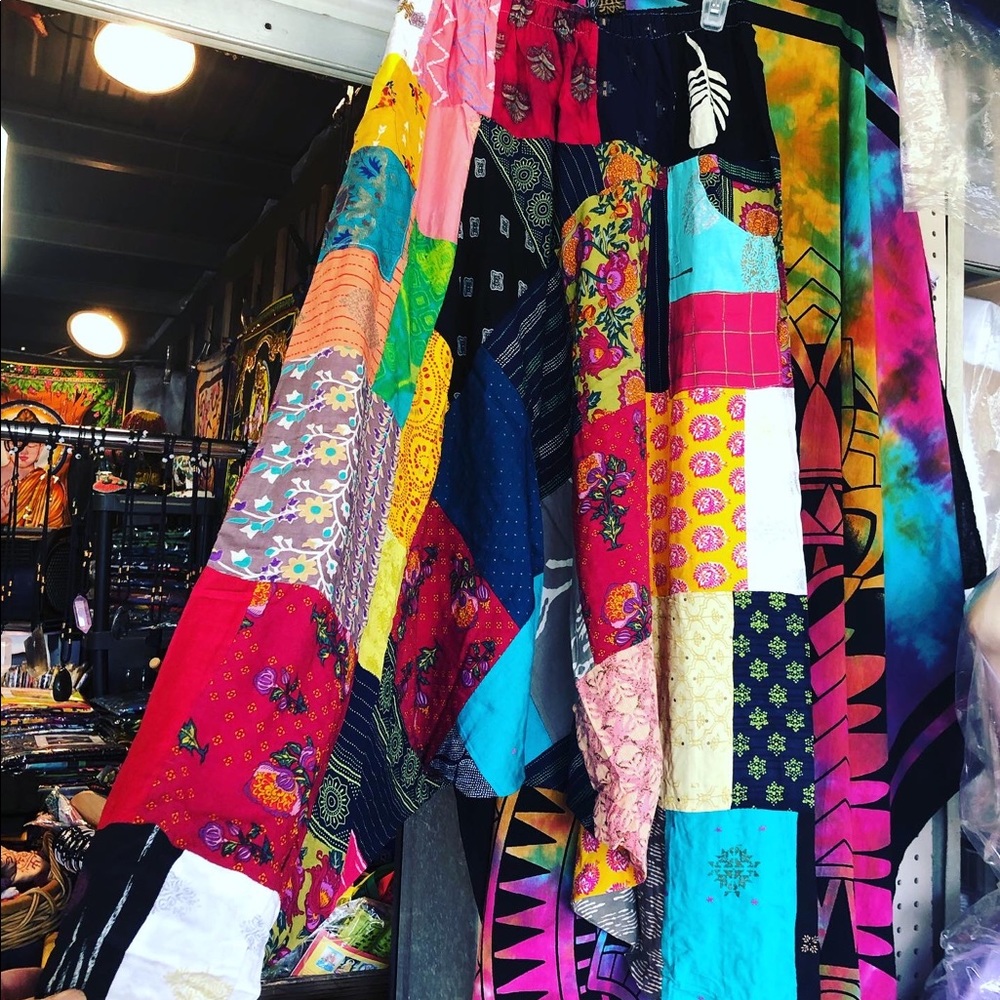 Patchwork Harem Pants 100 % Cotton With Drawstring - image 3